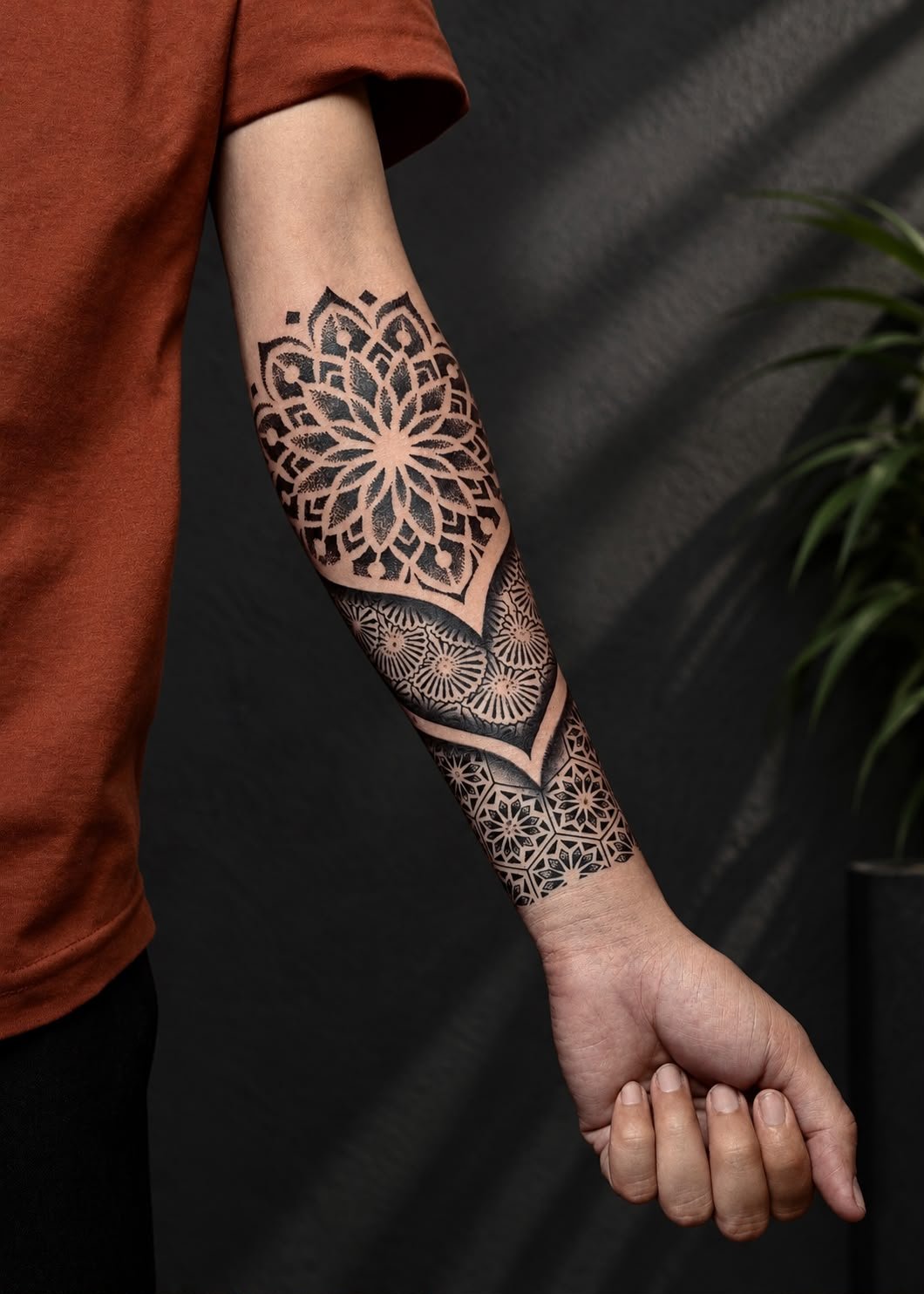 Geometric mandala tattoo near Saket, New Delhi